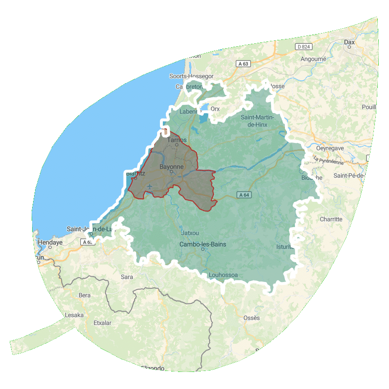 Zone d'intervention de votre entreprise de nettoyage Bayonne Anglet Biarritz et alentours